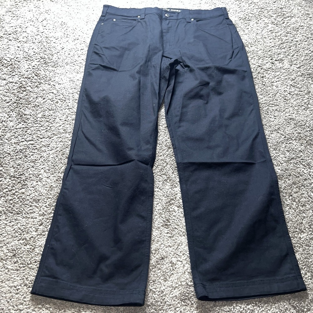 NOWT Duluth Trading Co Flex Fire Hose Black Denim Jeans Men's 38x30